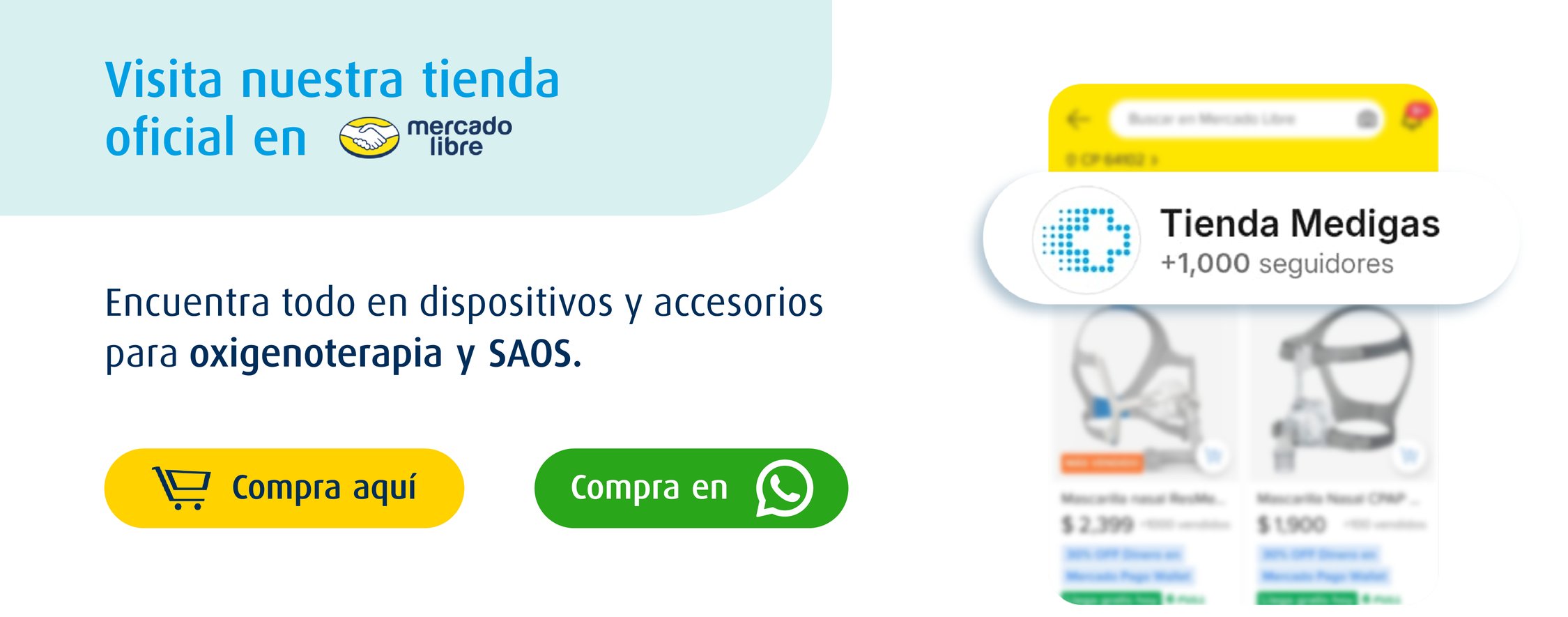 Visita nuestra tienda oficial en Mercado Libre. Encuentra todo en dispositivos y accesorios para oxigenoterapia y SAOS.